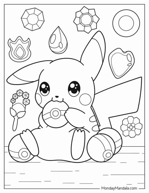 coloring pages pikachu|Pokemon Coloring Pages (Free PDF Printables)